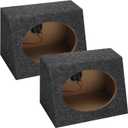 BBTO 2 Pcs Angled Style Car Audio Speaker Box 6x9 Speaker Boxes Car Audio Enclosures Sturdy Constructed Truck Speaker Box for Home Vehicle Subwoofer Sound Supplies(8.25 x 5 x 12 Inch)