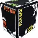 Yes4All 3-in-1 Soft-Padded Plyo Box With Wooden Core, Non-Slip Multi-Use Cushioned Plyometric Jump Box for Jumping, Conditioning, Strength Training 16" x 14" x 12"