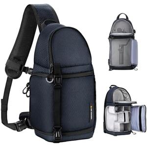 K&F CONCEPT Camera Sling Bag Crossbody Bag Camera Shoulder Backpack DSLR/SLR/Mirrorless Photography Bags Compatible with Canon/Nikon/Sony/Fuji/Gopro/DJI