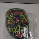 Halloween LED Light Up Mask, Scary Glowing Mask for Cosplay Costumes, Festival, Carnival Party Supplies Gifts (Green)