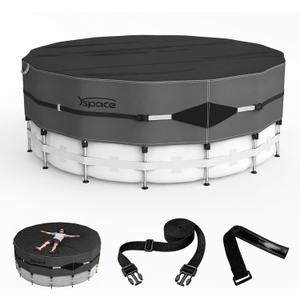 YSPACE 600D Round Pool Cover 30FT for Above Ground Pools Waterproof
