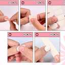 7 x Semi Cured Gel Nail Strips|Works with Any UV/LED Lamps|20 Pcs Gel Nail Stickers|Long-Lasting Two Weeks and Easy to Apply & Remove|White Winter