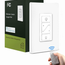 Humpptom Dimmer Switch, Remote Light Switch with Wireless Remote Control, Single Pole Smart Wireless Light Switch Support 2.4G&5G Compatible with Alexa