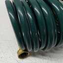 Coil Hose 25FT EVA Coil Garden Hose With 3/4'' Brass Connector Coiled Water Hose Lightweight And No Kink Includes 7 Patterns Spray Nozzle For Outdoors Lawn Watering Car Washing