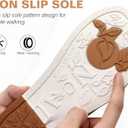 ONCAI Slides for Womens,Flat Dressy Square Toe Summer Beach Sandals for Woman with Comfortable Non-slip Rubber Soles Size 6-11 (8, Fashion Beige)