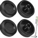 4 Pack Upgraded Replacement Wheel for Ryobi Cordless Stick Vacuum 18v One+ Hp & 18v One+ PCL720K, PBLSV716K, Silicone Replacement Wheels, Quiet and Non-Slip