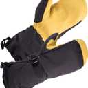 SKYDEER Waterproof and Windproof Genuine Deerskin Leather Ski Gloves with 150G 3M Thinsulate Insulation (SD8648T) (Medium)