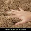 MIULEE Light Brown Bathroom Rugs Set 2 Piece, Soft Absorbent Microfiber Bath Mat Set, Non Slip Quick Dry Machine Washable Plush Shaggy Bath Rugs for Bathroom Floor, Tub and Shower, 20"x30"+16"x24"