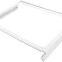 W11368751, W10905531 Refrigerator Shelf Frame(No Glass) Compatible with Whirlpool, Kenmore, Amana, Maytag and Ikea (Some Models), Crisper Drawer Cover Frame Replacement: W10904001, AP6888387, 4929301
