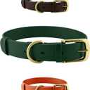 Tuff Pupper Classic Heavy Duty Dog Collar | 10x Stronger Than Leather | 100% Waterproof & Odor Proof Dog Collar | Tough Rust-Proof All Metal Hardware (Forest Green)