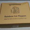 Love's cabin Outdoor Cat Enclosures Rainbow, Foldable Catio Outdoor Cat Enclosure Playground Include Portable Tent, Circle Kitten Playpen Tunnel, Outside House for Indoor Kitty and Small Animals