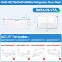Upgraded Right RF28T5001SR RF28T5021SR RF27T5201SR RF27T5241SR RF28T5101SR RF28T5001SG Door Shelf Bin Compatible with Samsung Fridge Door Shelves DA63-09775A DA97-20984A Samsung Refrigerator Door Bin