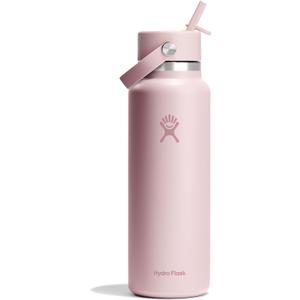 Hydro Flask Water Bottle - Insulated Stainless Steel - Wide Straw Lid, Non Spill, Leakproof in 40 Oz Agave Green