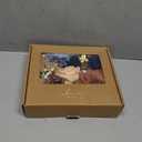 Ling's moment Fake Flowers Box, Faux Artificial Greenery Stems Foam Roses Gardenia Silk Dahlia Fabic Flower for Centerpieces Bouquet Wedding Vase Decorations, Burnt Orange & Navy, Grand Combo