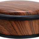 Sumnacon Heavy Duty No Drill Floor Door Stopper - Durability Stainless Steel Door Stops with Anti-Skid Rubber, Contemporary Decorative Door Wedge for Home Office Commercial Industrial, Woodgrain (4.1X1.7 Inch)