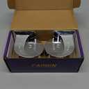 FARBIN Car Horn for Truck 12V Motorcycle Horn Chrome Electric Snail Horns Waterproof Train Horns High Low Tone for Car Motorcycle Truck SUV (Silver)