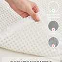 Waffle Bath Mat, Super Absorbent Non Slip Bath Mat Ultra Soft Bathmat Machine Washable Bath Rugs with Tassels, Beside Tub, 18" x 30", White