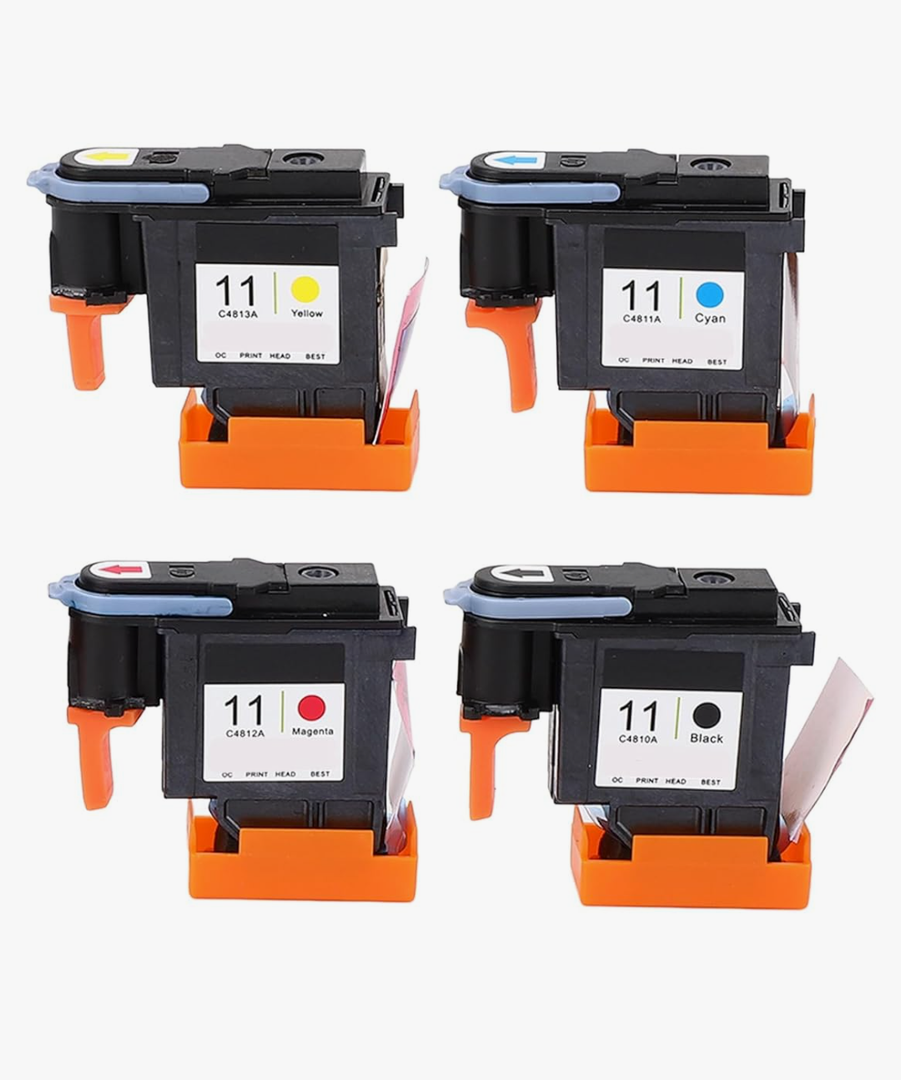 4 Pcs Printer Printhead, Magenta Black Cyan Yellow Print Replacement for HP Designjet 100 110 111 500 510 800 813 850, GYZOUKAds2z375uec
