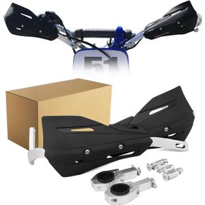 JFG RACING Dirt Bike Handguards,Universal 7/8" 22mm and 1 1/8" 28mm Handlebar Motorcycle Hand Guards for Dirtbike Snowmobile Motocross Supermoto ATV Scooter Enduro Electric Bike - Black