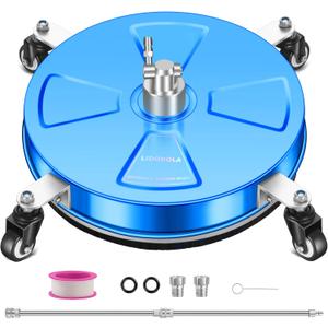 LidoDola 16'' Pressure Washer Surface Cleaner Blue, Power Washer Accessory