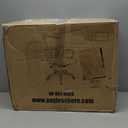 BestOffice | Ergonomic Office Chair | Mid-Back Swivel Desk Chair | Breathable Backrest & Lumbar Support | Adjustable Height | Sponge Seat | Rolling Wheels | Dark Black | for Adults & Women