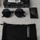 Steampunk Sunglasses Men Round Red Lens Punk Sun Glasses Black Metal Gothic Style Women UV400 Shades