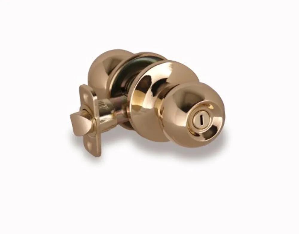 1731191 Atlas Ball Style Door Knob - Entry, Polished Brass