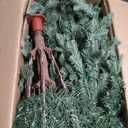 Pre-lit Christmas Tree 7.5ft Aspen Fir, 750 Warm White & Multi-Color LED Lights, Hinged Holiday Xmas Artificial Tree Festive Decor, Green