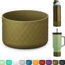 Silicone Boot for Owala Water Bottle 24 Oz 32 Oz 40 Oz, Anti-Slip Protective Sleeve for FreeSip/Twist/Flip Stainless Steel Water Bottles Accessories (Dark Green)