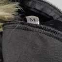 RICHTRUE Therian Fur Hood Jacket Y2k Goth Zip Up Hoodie Oversized Graphic Sweatshirt Emo Grunge Streetwear Fall Winter 2025 (Goth Black, M)