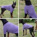 Lovelonglong Ribbed Dog T-Shirt Cotton Knitted Dog Sweaters for All Season Pet T-Shirts for Large Medium Small Dogs Purple 2XL