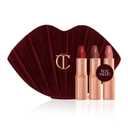 Charlotte Tilbury Hot Lips Lipstick Trio Gift Set  3 FullSize Matte Revolution Lipsticks with Iconic Hot Lips Makeup Bag  Holiday Beauty Gift Set with Red Carpet Red, Pillow Talk & M.I. Kiss