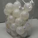 Sea Team 24-Pack Christmas Ball Ornaments with Marble Texture, Decorative Hanging Baubles, Shatterproof Plastic Decorations for Xmas Tree, Wreath, Garland, 60mm/2.36 Inches, Cream