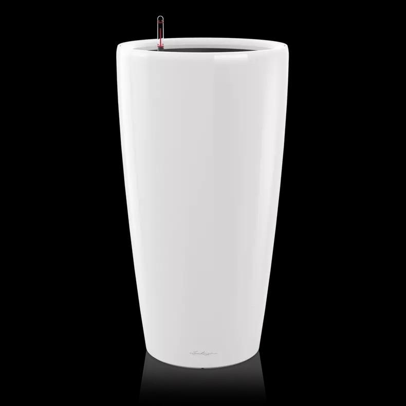  21 inch Tall Planter Resin Vase, Set of 2 for Porch Large Pot with Drainage Hole for Indoor Outdoor Home Garden Front Door