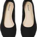 Ataiwee Women's Wide Width Flats Shoes - Casual Comfortable Round Toe Plus Size Ballet Shoes.