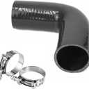 YSIL Acoplador de codo de 90 grados de 2.5 pulgadas, manguera de silicona de 4 capas reforzada Turbo Intercooler Tubera de admisin con abrazaderas de perno en T de 0.197 in de grosor