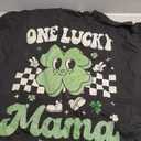 Retro Groovy St Patricks Day One Lucky Mama Hippie Shamrock Long Sleeve T-Shirt, Size: XL