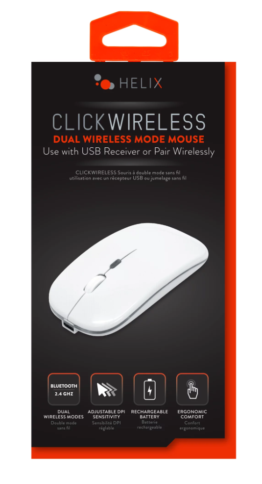 Helix Dual Wireless Mode Mouse - White