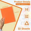 2 x 32 Sheets Orange Cardstock 8.5 x 11 for Halloween, 80lb Premium Pumpkin Color Card Stock for DIY Card Making, Halloween Decorations, School Scrapbooking, Memos