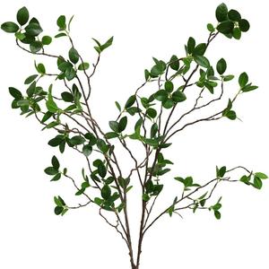 Htmeing Artificial Eucalyptus Green Branches with Leaves Faux Long Stems Fake Greenery Plants Ficus Twigs for Home Office Shop Farmhouse Decoration 110cm/43,2pcs