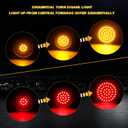 Sequential Led Turn Signals, 1157 Front + 1156 Rear Blinkers with Smoked Lens Compatible with Harley Sportster Softail Street Glide Road King Cruiser Turing