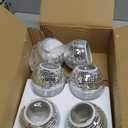 Disco Ball Vases for Table Centerpieces - Hewory 6pcs Silver Mirror Glass Planters Flower Pot Containers, Bulk Disco Balls Bowl Candle Holders for Wedding Bridal Shower Birthday Events Party Decor