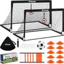 Soccer Goal, Kids Soccer Goals for Backyard Set of 2, 4 x 3ft Soccer Net Training Equipment, Pop Up Toddler Soccer Goal for Outdoor Indoor Sports Games
