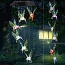 GOKU Hummingbird Solar Wind Chimes for Outside Gifts for Mom Grandma Birthday Gift Outdoor Color Changing LED Wind Chimes Solar Windchimes Lights for Garden Yard Porch Window Decorations