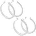 Repa Market 4" Inch Plastic Pipe Support Clamps for Round HVAC Ducts - 4 Pieces - Walll and Ceiling Mount Brackets - Secure and Lightweight Mounting for Your Ventilation Systems