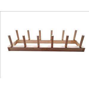 MAUMI Wooden Weight Plate Rack Olympic Weight Plate Holder & Storage Stand Bumper Plate Organizer Horizontal Weight Tree for Home Gym Weight Plate Storage Rack