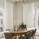 TWODRAPES 102 Inch Long Curtains Extra Wide 70 Inch Width Pinch Pleat Linen Curtains for Living Room Cream Light Filtering Privacy Pleated Hooks Rings Back Tab for Sliding Door 2 Panel