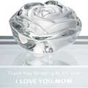 PEEYHONY Gifts for Mom, Mothers Day Unique Crystal Rose Figurine Ornament with Laser Text Gift from Daughter and Son, Thanksgiving Valentines Christmas Birthday Love Gift for Mother