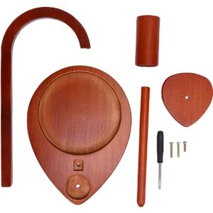 NIZUUONE Wooden Yarn Holder, Multifunctional Beechwood Spinner Crochet Yarn Holder Accessory with Storage Slot for Knitting Crocheting Handcraft