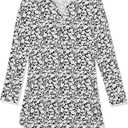 Amazon Essentials Womens Maternity Nursing Nightdress (X-Small, Navy Silhouette Floral)